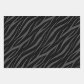 Moderne Elegant Ontwerp Zwart Grijze Zebra Inpakpapier Vel (Voorkant)