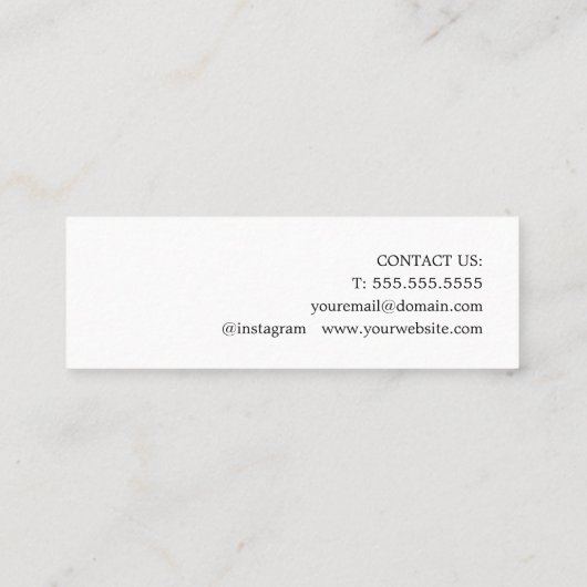 Moderne Elegant Paarse schaar Comb Hair Stylist Mini Visitekaartje (Achterkant)