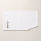 Moderne Elegant Pas getrouwd Black Gold White Mono Bad Handdoek (Handdoek)