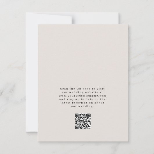 Moderne Elegant Photo Arch QR-code Bewaar de datum Save The Date (Achterkant)