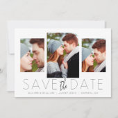 Moderne Elegant Photo Collage Save the Date Card (Voorkant)