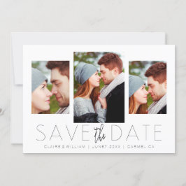 Moderne Elegant Photo Collage Save the Date Card