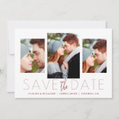 Moderne Elegant Photo Collage Save the Date Card (Voorkant)