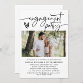 Moderne Elegant Photo Engagement Party Kaart (Voorkant / Achterkant)