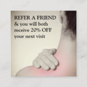 Moderne Elegant Photo Massage Therapist Aanbevelingskaartje (Voorkant)