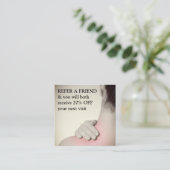 Moderne Elegant Photo Massage Therapist Aanbevelingskaartje (Staand voorkant)