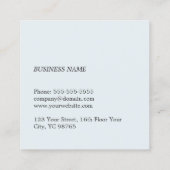 Moderne Elegant Photo Massage Therapist Vierkante Visitekaartje (Achterkant)