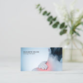 Moderne Elegant Photo Massage Therapist Visitekaartje (Staand voorkant)