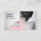 Moderne Elegant Photo Massage Therapist Visitekaartje (Voorkant)