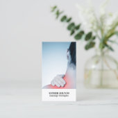 Moderne Elegant Photo Massage Therapist Visitekaartje (Staand voorkant)