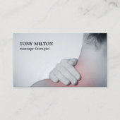 Moderne Elegant Photo Massage Therapist Visitekaartje (Voorkant)