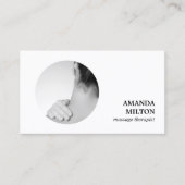 Moderne Elegant Photo Massage Therapist Visitekaartje (Voorkant)