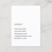 Moderne Elegant Photo Massage Therapist Visitekaartje (Achterkant)