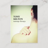 Moderne Elegant Photo Massage Therapist Visitekaartje (Voorkant)
