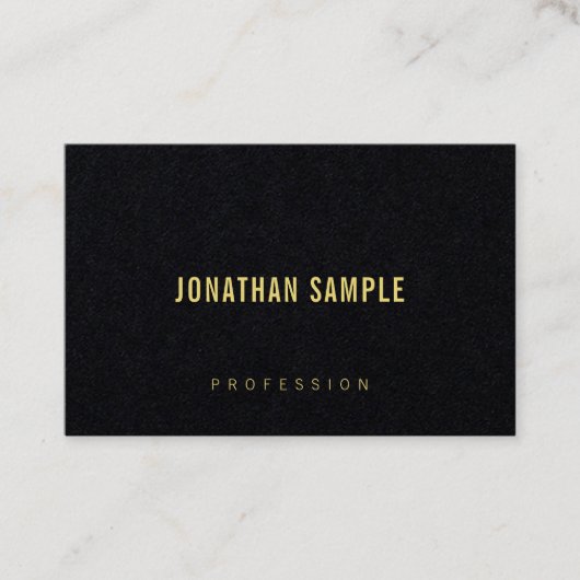 Moderne elegant Premium zwart, luxueus Visitekaartje (Voorkant)