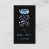 Moderne Elegant Professional golden, lotus flower Visitekaartje (Voorkant)