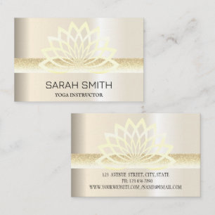 Moderne Elegant Professional golden, lotus flower Visitekaartje