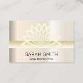 Moderne Elegant Professional golden, lotus flower Visitekaartje (Voorkant)