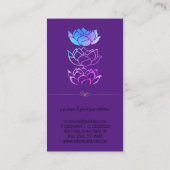 Moderne Elegant Professional golden, lotus flower Visitekaartje (Achterkant)