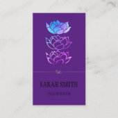 Moderne Elegant Professional golden, lotus flower Visitekaartje (Voorkant)