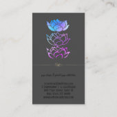 Moderne Elegant Professional golden, lotus flower Visitekaartje (Achterkant)