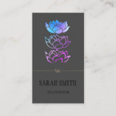 Moderne Elegant Professional golden, lotus flower Visitekaartje (Voorkant)