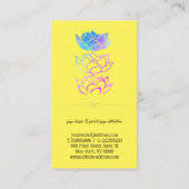 Moderne Elegant Professional golden, lotus flower Visitekaartje (Achterkant)