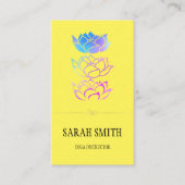 Moderne Elegant Professional golden, lotus flower Visitekaartje (Voorkant)