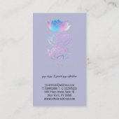 Moderne Elegant Professional golden, lotus flower Visitekaartje (Achterkant)