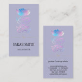 Moderne Elegant Professional golden, lotus flower Visitekaartje (Voorkant / Achterkant)