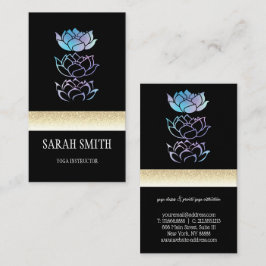 Moderne Elegant Professional golden, lotus flower Visitekaartje