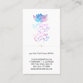 Moderne Elegant Professional golden, lotus flower Visitekaartje (Achterkant)