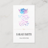 Moderne Elegant Professional golden, lotus flower Visitekaartje (Voorkant)