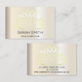 Moderne Elegant Professional golden, lotus flower Visitekaartje (Voorkant / Achterkant)