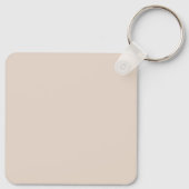 Moderne Elegant QR Code Business Beige Sleutelhang Sleutelhanger (Achterkant)