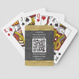 Moderne Elegant QR Code Professional Business Pokerkaarten