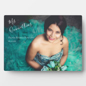 Moderne Elegant Quinceanera 15e verjaardag Foto Fotoplaat (voorkant)