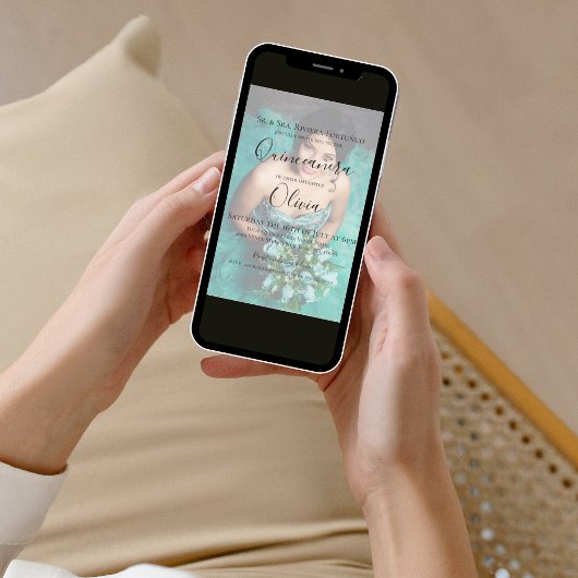 Moderne Elegant Quinceanera 15e verjaardag Foto Kaart