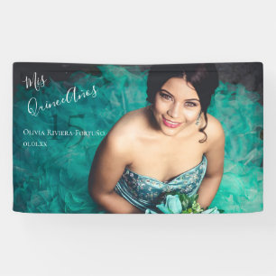 Moderne Elegant Quinceanera 15e verjaardag Foto Spandoek