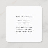 Moderne Elegant Red Blue Hair Stylist Vierkante Visitekaartje (Achterkant)