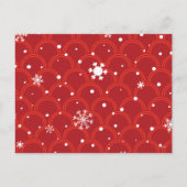 Moderne Elegant Red Five Photo Collage Kerstmis Feestdagenkaart (Achterkant)