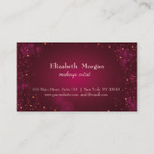 Moderne Elegant Red Loyalty Kaart (Achterkant)