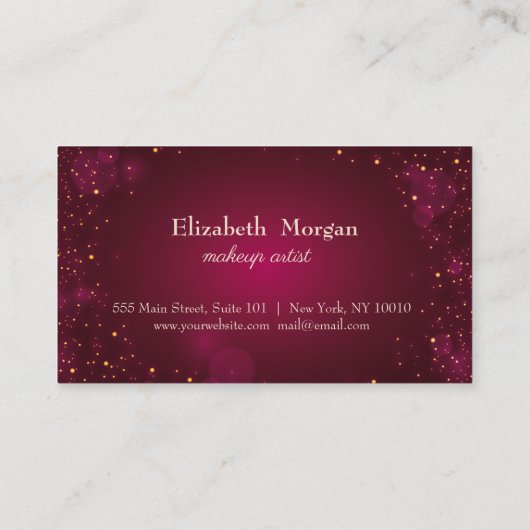 Moderne Elegant Red Loyalty Kaart (Achterkant)