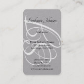 Moderne Elegant Red Monogram Typografie Nagelkunst Visitekaartje (Achterkant)