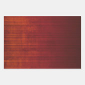 Moderne Elegant Red Rustic Abstract gestript Inpakpapier Vel (Voorkant 2)