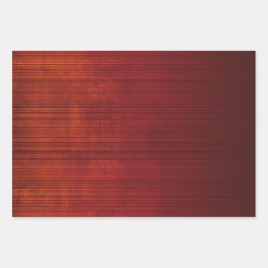 Moderne Elegant Red Rustic Abstract gestript Inpakpapier Vel (Voorkant 2)