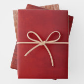 Moderne Elegant Red Rustic Abstract gestript Inpakpapier Vel (In situ)