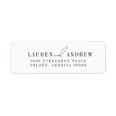 Moderne Elegant Return Address Labels (Voorkant)