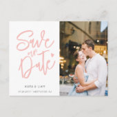 Moderne Elegant Roos Foto slaat het Briefkaart Dat (Voorkant)