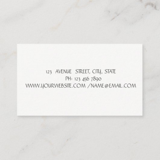 Moderne Elegant Roos Gold Foil Bruske Stroke, Whit Visitekaartje (Achterkant)